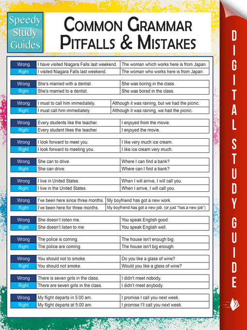 Title details for Common Grammar Pitfalls and Mistakes by Speedy Publishing - Available